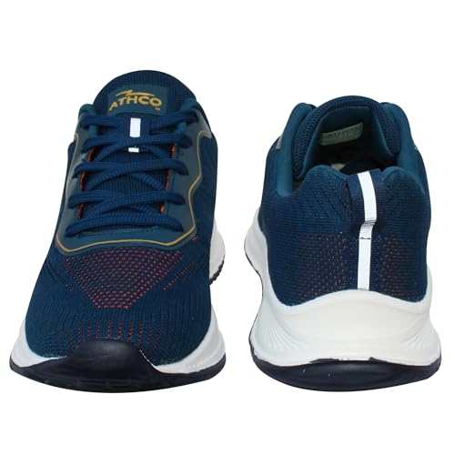 ATHCO Men's Akron Teal Blue Running Shoes_10 UK (ATHST-15)