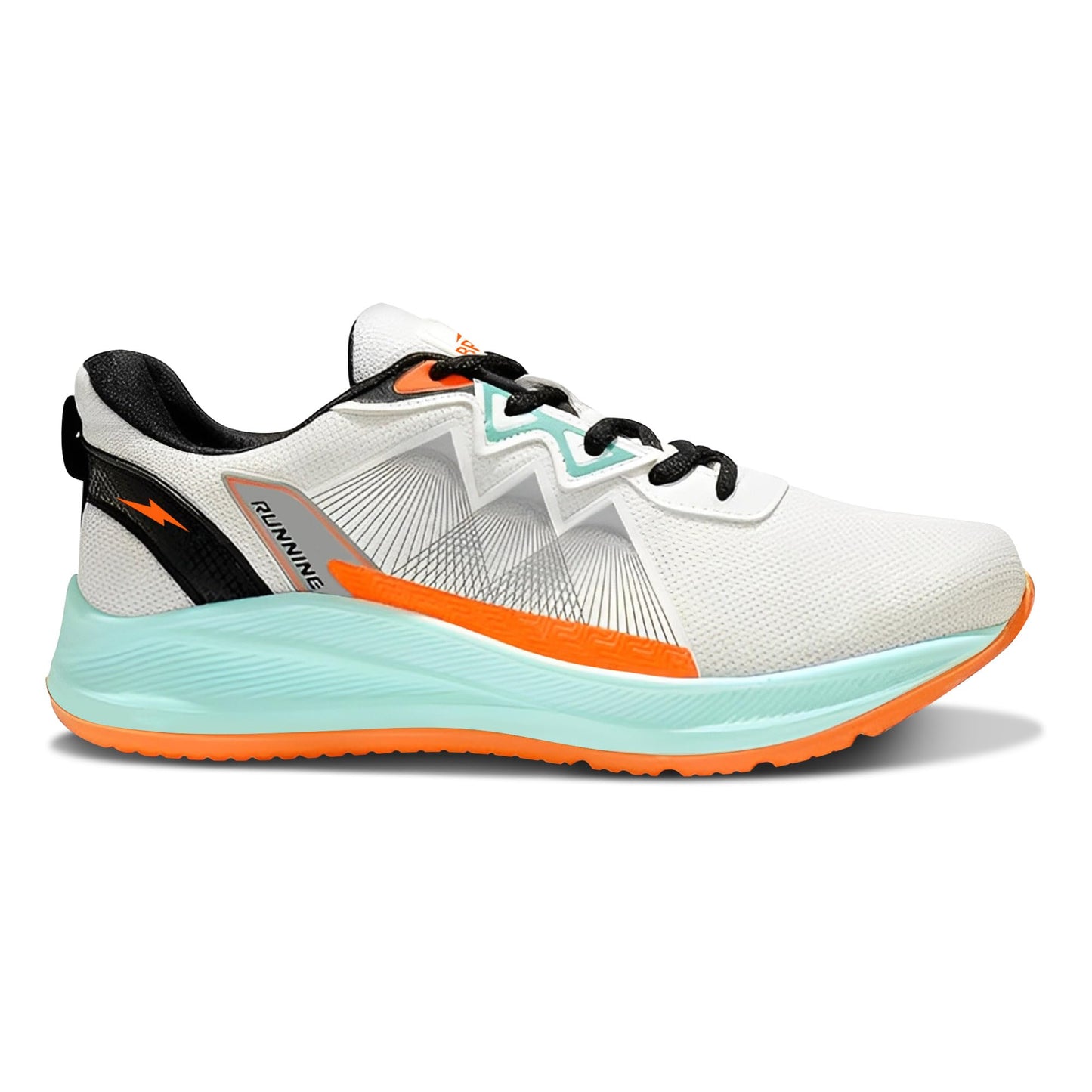 BRUTON EVA Lite Sport Shoes Running Shoes for Men- White, Size UK 6