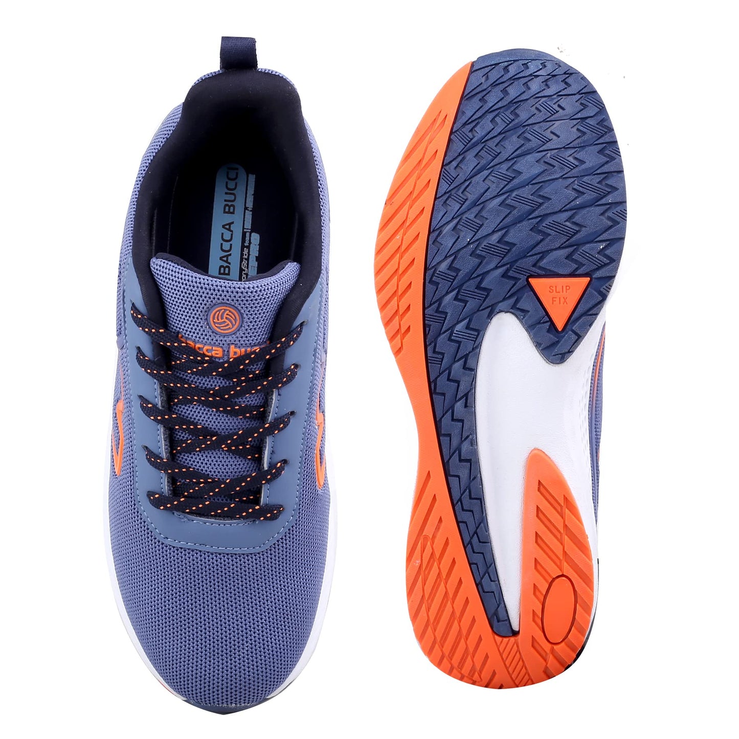 Bacca Bucci® Essential Your Everyday All Purpose Walking Running Casual Shoes for Men -Blue, Size UK6