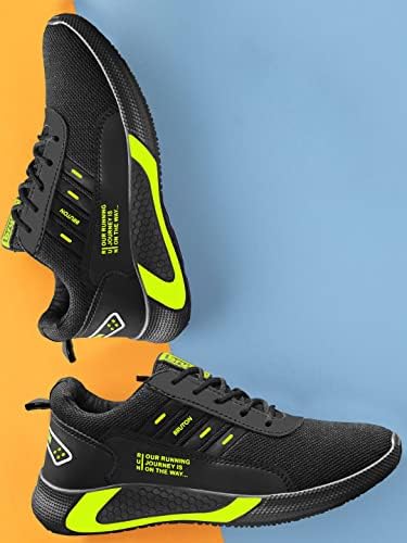 BRUTON Exclusive Trendy, Casual, Sports Shoes for Men, Running Shoes for Men (Black Grey, Size : 7)