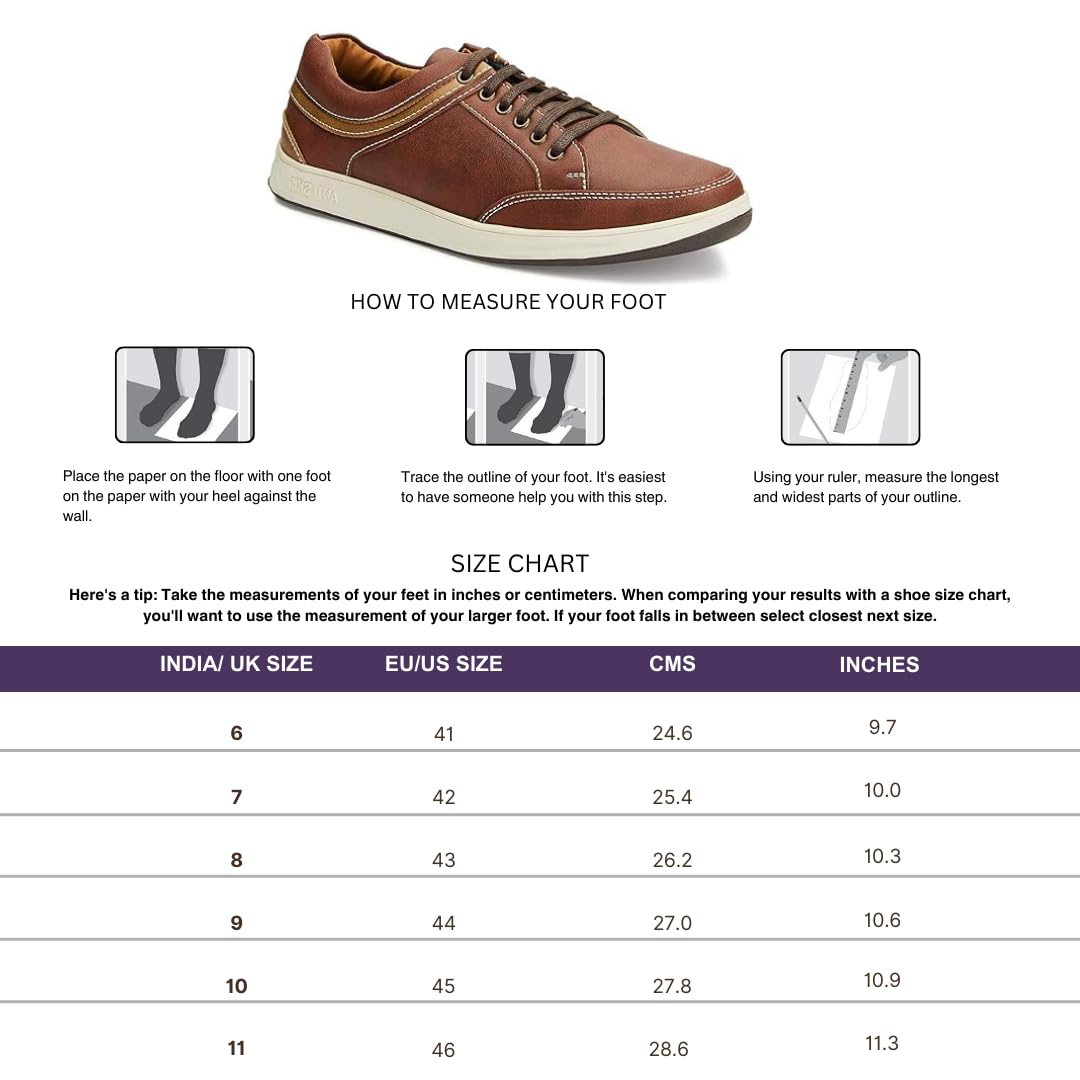 Centrino Men's Chicku Brown Sneaker, 11 UK (3322-22)