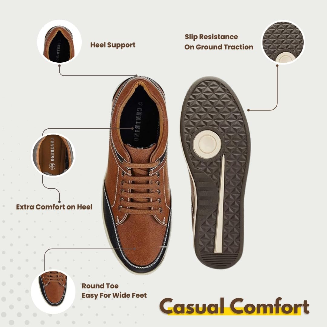 Centrino Men's Chicku Brown Sneaker, 11 UK (3322-22)