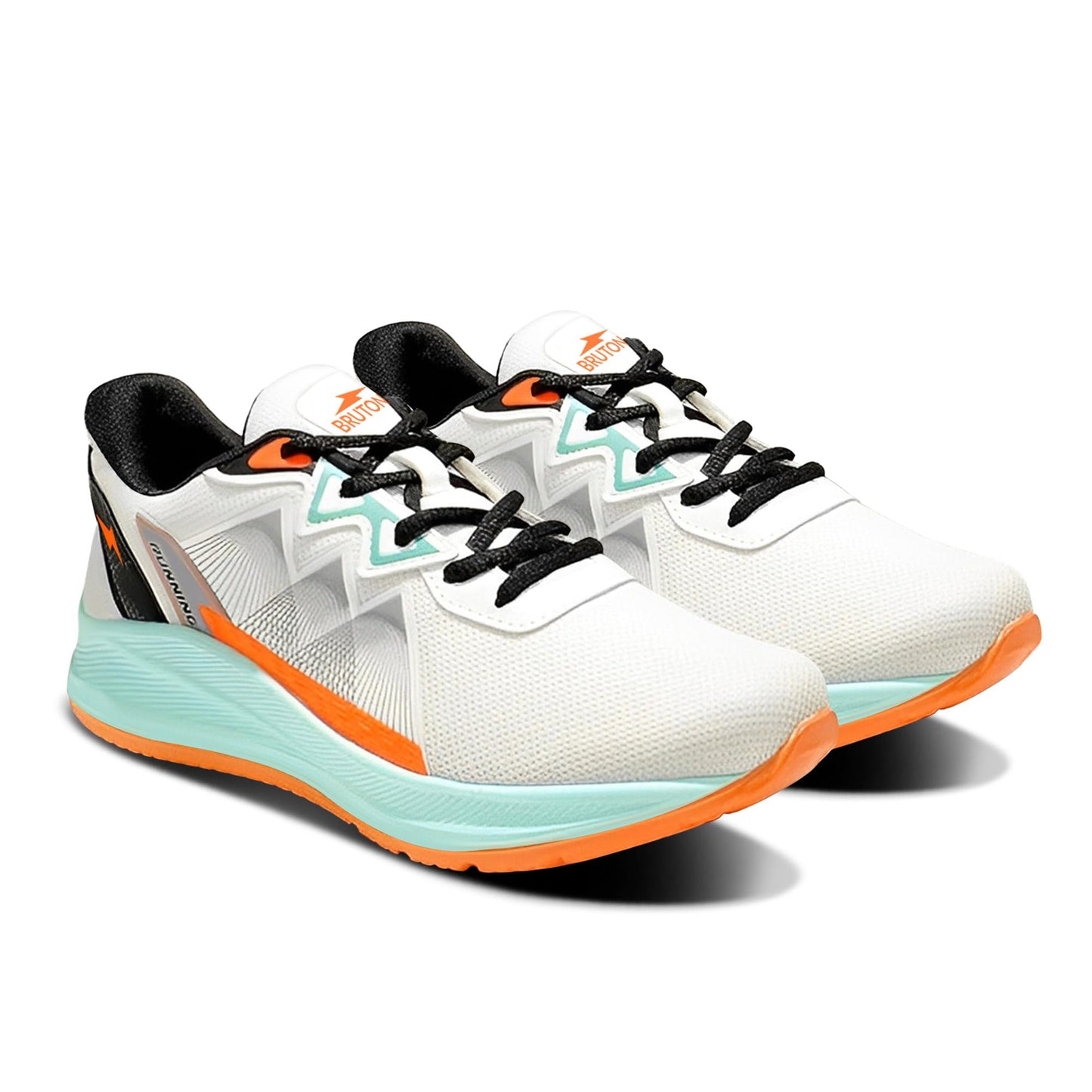 BRUTON EVA Lite Sport Shoes Running Shoes for Men- White, Size UK 6