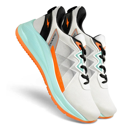 BRUTON EVA Lite Sport Shoes Running Shoes for Men- White, Size UK 6