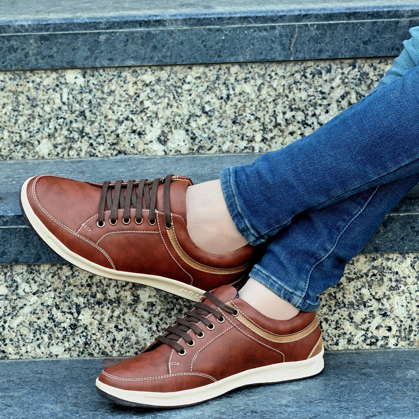 Centrino Men's Chicku Brown Sneaker, 11 UK (3322-22)